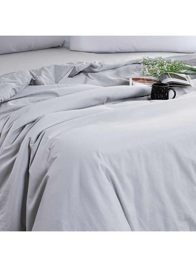 Danube Home Pearl Coal Queen Duvet Cover Set Grey200x200 cm 50x75cm 100 Cotton Satin800 Thread Count Quilt Cover Comfortable Bedding Cover For Bedroom - Image 2