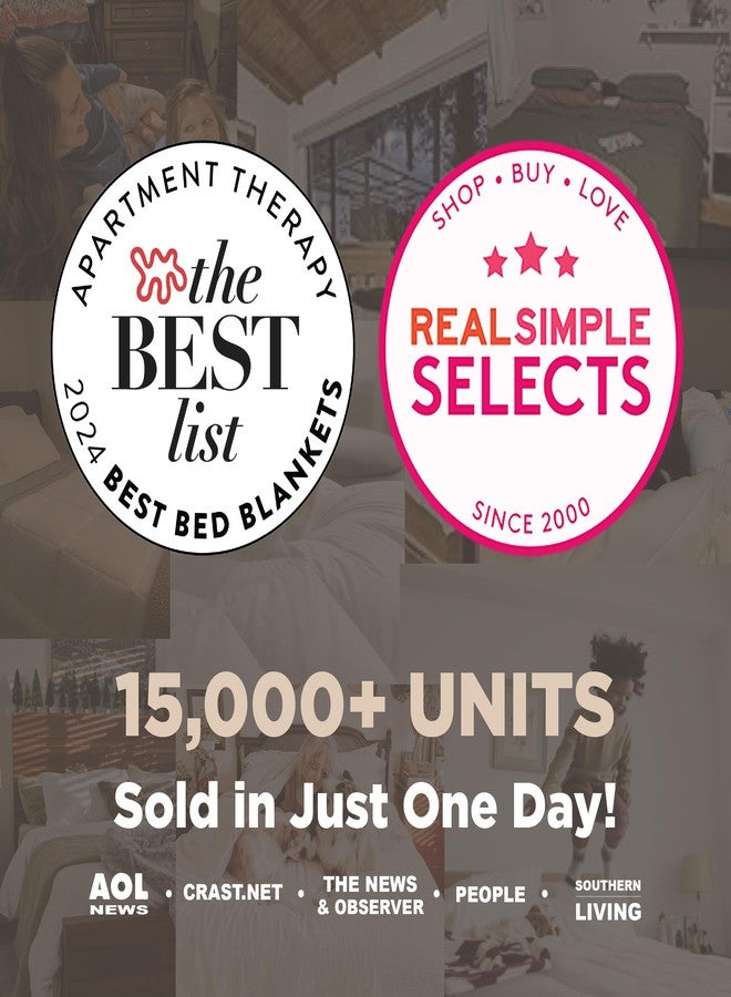 Bedsure لحاف بدشر - لحاف مخدد بحجم توين، لحاف لجميع الفصول، بديل ناعم للريش، مع 8 حلقات، هدايا للنساء/الرجال، كتان، توين 88 x 68 بوصة - Image 2