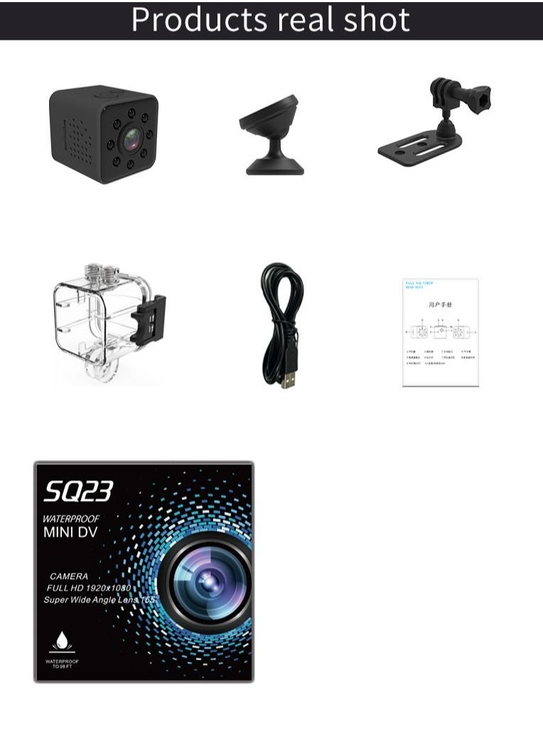 Generic - SQ23 Mini Camera Wifi 1080p Video Sensor Night Vision - Image 1