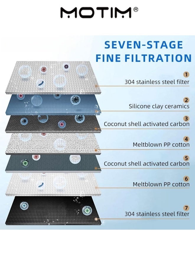 Motim Faucet Water Filter Sturdy Faucet Accessories Replace for Bathroom Household Kitchen Purification System Remove Rust Sediment Filtering Suspend - Image 4