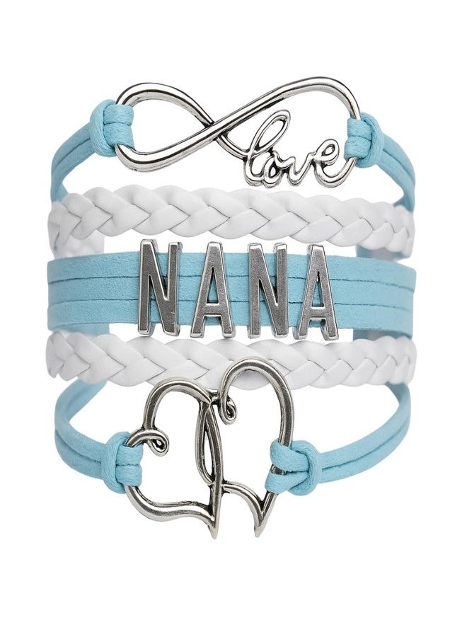 Infinity Collection Nana Bracelet, Nana Jewelry for Women, Blue Infinity Love Heart Bracelet for Grandma, New Grandmas, Pregnancy Reveal - Image 1