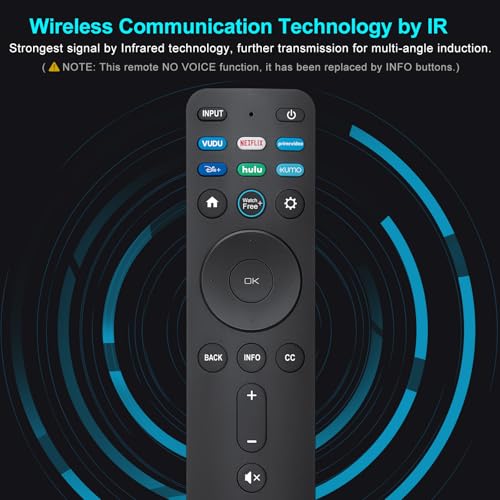 EWO'S Universal Remote Replacement XRT260 for All VIZIO Smart TV Smartcast 4K P-Series V-Series D-Series M-Series XRT136 XRT140 , with Buttons for Netflix Disney Prime Video Hulu (No Voice Function) - Image 3