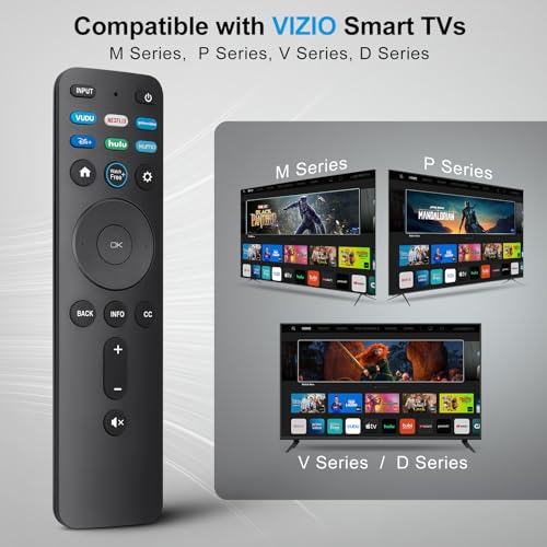 EWO'S Universal Remote Replacement XRT260 for All VIZIO Smart TV Smartcast 4K P-Series V-Series D-Series M-Series XRT136 XRT140 , with Buttons for Netflix Disney Prime Video Hulu (No Voice Function) - Image 2