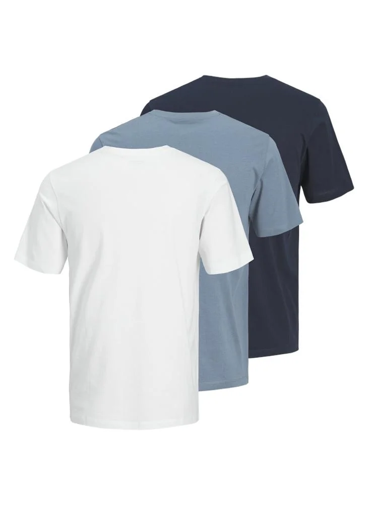 JACK & JONES 3 Pack Graphic Crew Neck T-Shirt