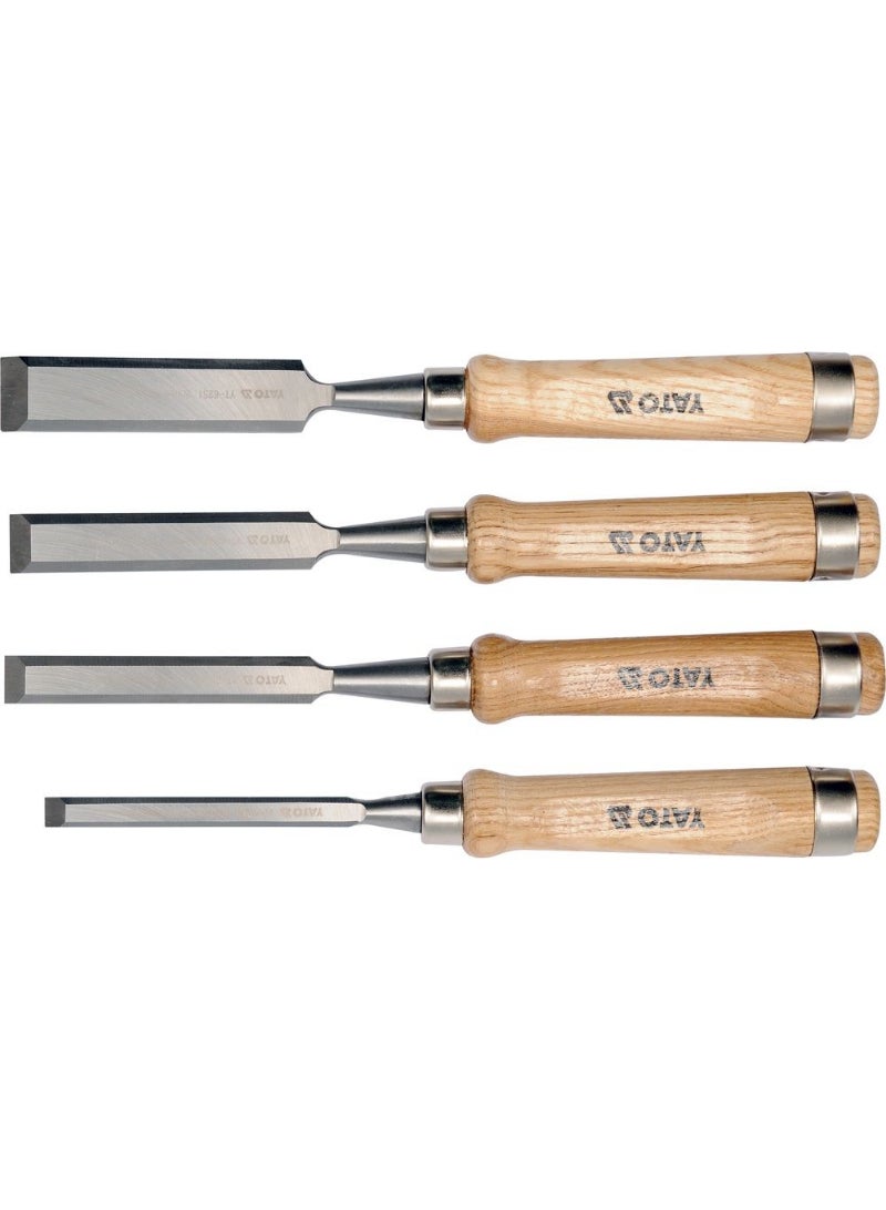 Yato YATO Wood Chisel 4pcs/set (10-16-20-25mm) Wooden Handle D/Blister YT-6260 