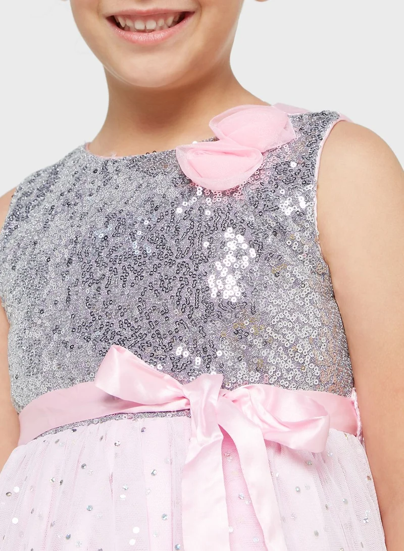 Nautinati Nauti Nati Girls Embellished Net Dress