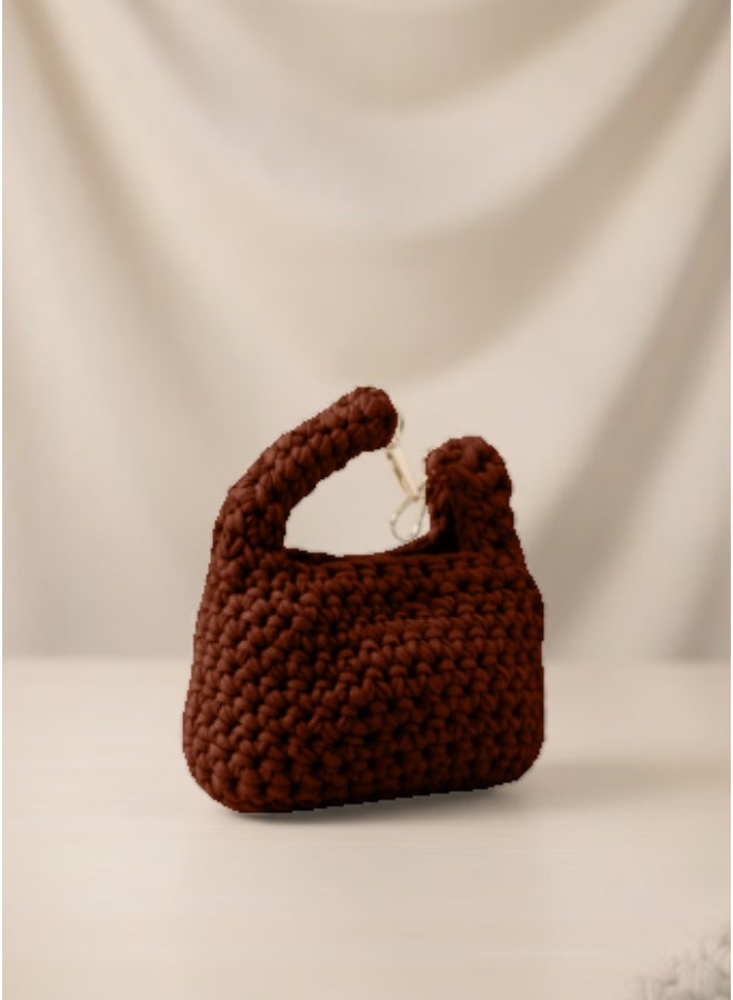 CROCHKA Trendy Handmade Mini Crochet Bag with Gold Clasp
