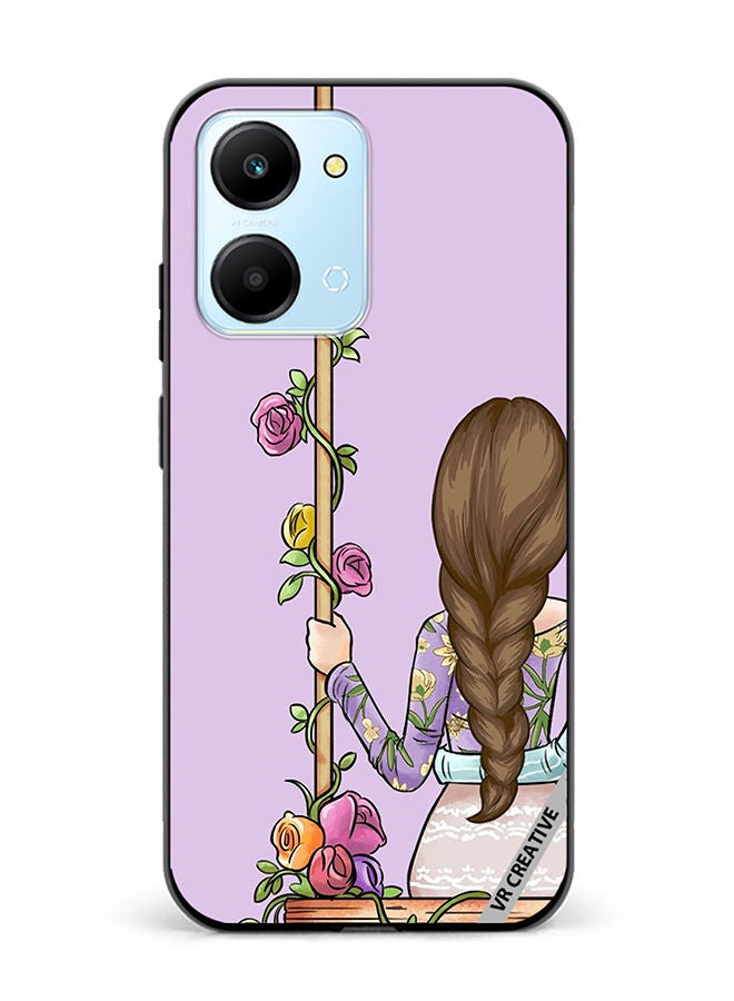 VR CREATIVE Protective Case Cover For Honor Play7T Beautiful Girl Looking Front Design Multicolour - Image 1