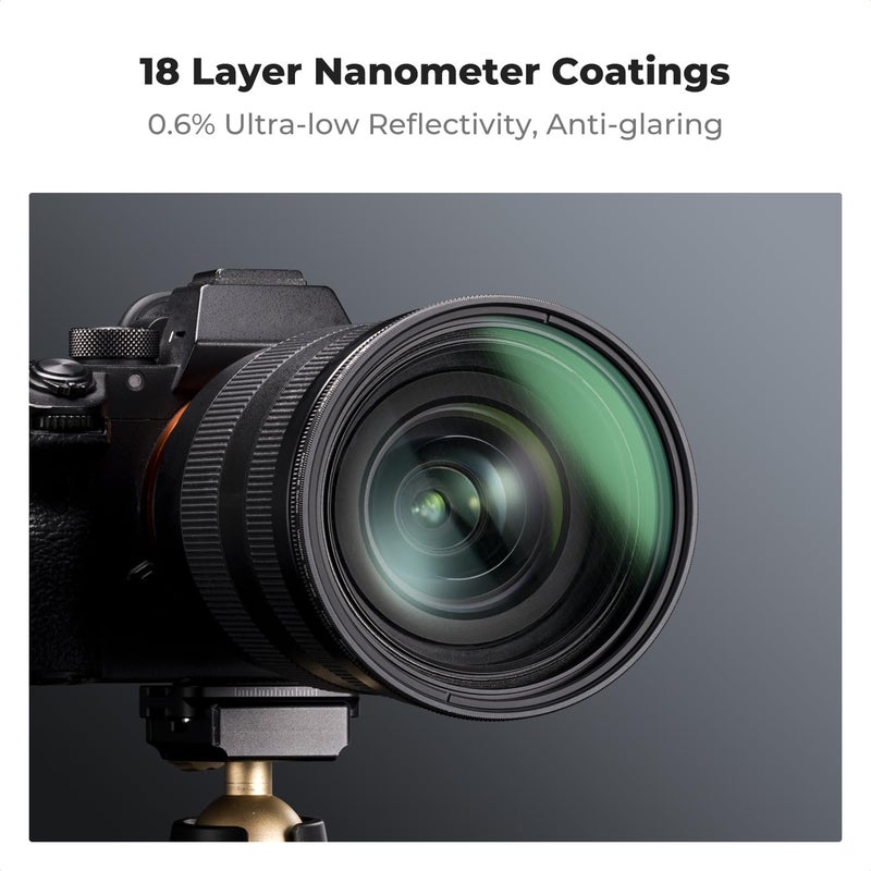 K&F CONCEPT 67mm Variable Star Filter Cross Screen Starburst Filter 4, 8 Points -18 Layer Coating Ultra Slim Optical Glas Camera Lens Filter with 3 Cleaning Cloth - Image 5