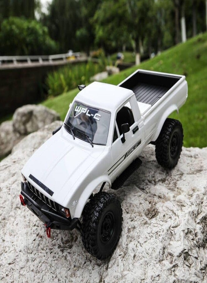 ARRIS WPL C24-1 RC Rock Crawler 4x4 RC Truck Off Road 1/16 RC Crawler, Remote Control Truck Pickup RTR All Terrain RC CAR for Adults（White） - Image 1