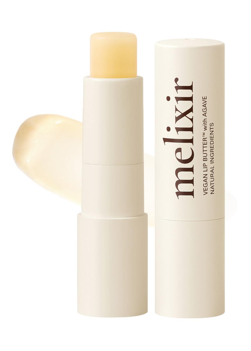 Melixir Vegan Lip Butter #01 Agave(Clear) (+11 more colors) 0.13oz, Bee Free, Petrolatum Free, Deep Nourishing Plant-Based Vegan Chapstick, Vegan Lip Balm for Dry, Cracked and Chapped Lips - Image 1