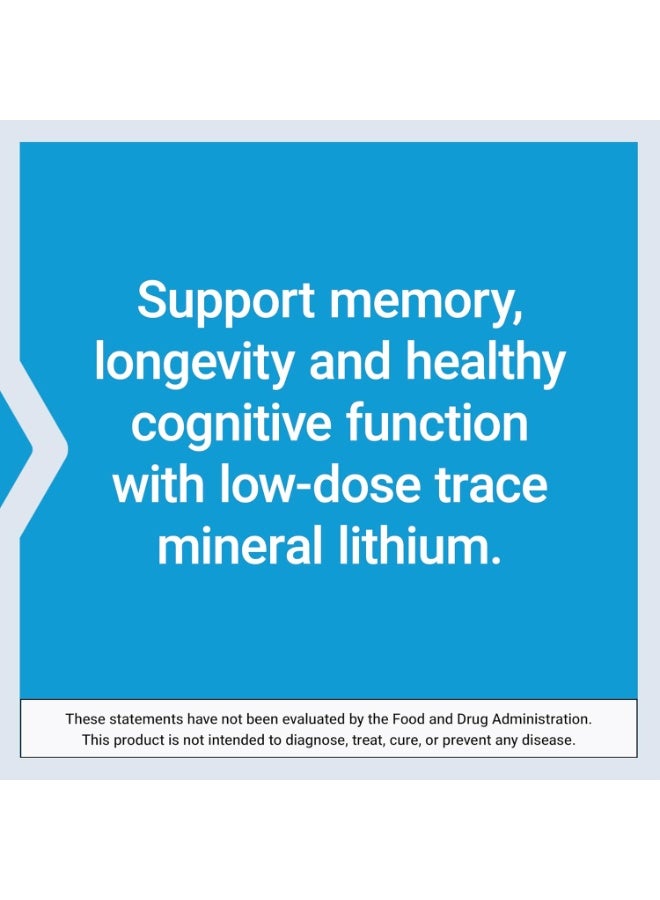 لايف إكستنشن الليثيوم 1000 ميكروغرام - مكمل غذائي من المعادن النادرة - 100 كبسولة نباتية - تركيبة منخفضة الجرعة - Image 5