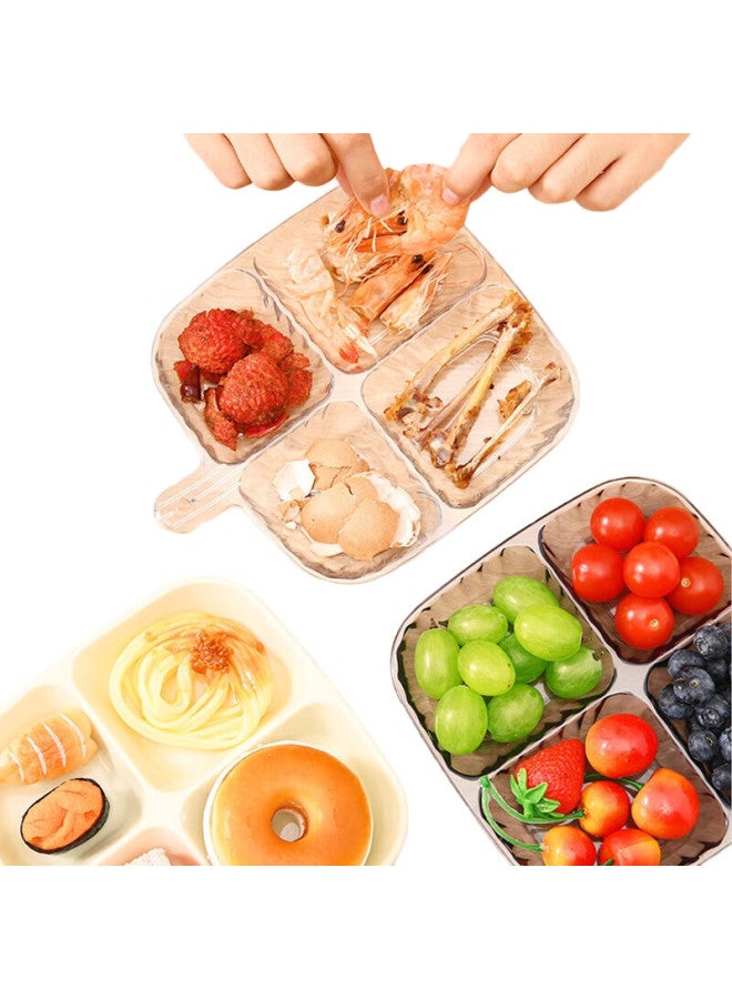 Yijuke (Yijuke) [2-Pack] Compartmented Serving Tray, Hot Pot Side Dish Plate, Condiment Dish, Dipping Sauce Plate, Fruit Plate, Candy And Nut Dish - Image 2