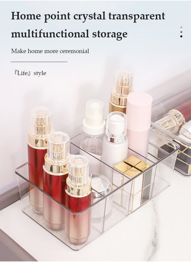 DUNISO 8 Compartment Tea bag storage box, dust proof plastic tea bag holder,  transparent food storage organizer,desktop storage box, with lid, detachable, suitable for home, restaurant and office use, 27.5 * 16.5 * 9.5cm  - Image 2