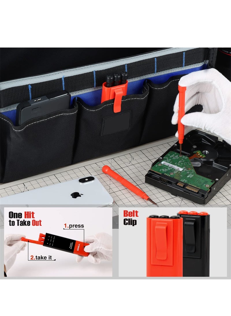 سيوسي مجموعة مفك براغي دقيقة مكونة من 6 قطع، تتضمن 12 مفكًا مغناطيسيًا صغيرًا، نهاية مزدوجة S2 Mini Phillips/Slotted/Torx/ Pentalobe/Triwing، مجموعة أدوات إصلاح للكمبيوتر المحمول والساعة والإلكترونيات - Image 4