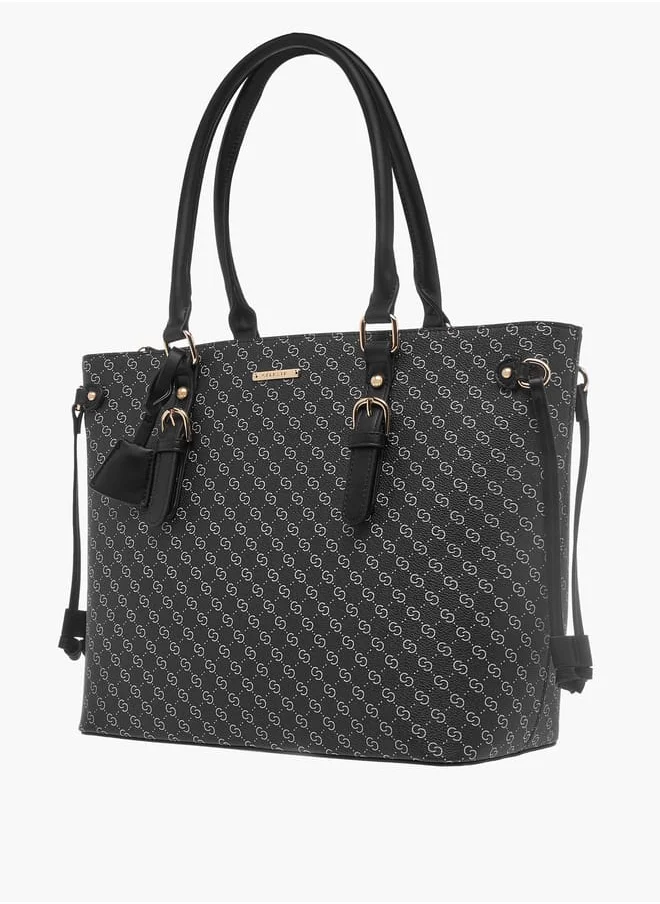 Celeste Womens Monogram Print 4-Piece Bag Set
