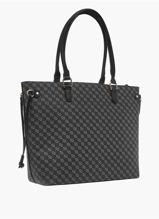 Celeste Womens Monogram Print 4-Piece Bag Set