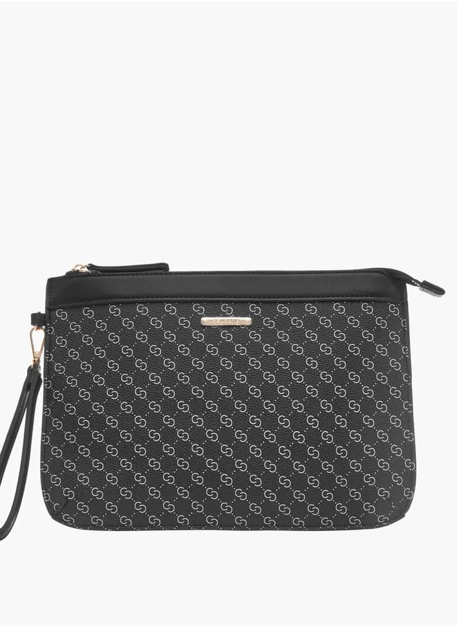 Celeste Womens Monogram Print 4-Piece Bag Set