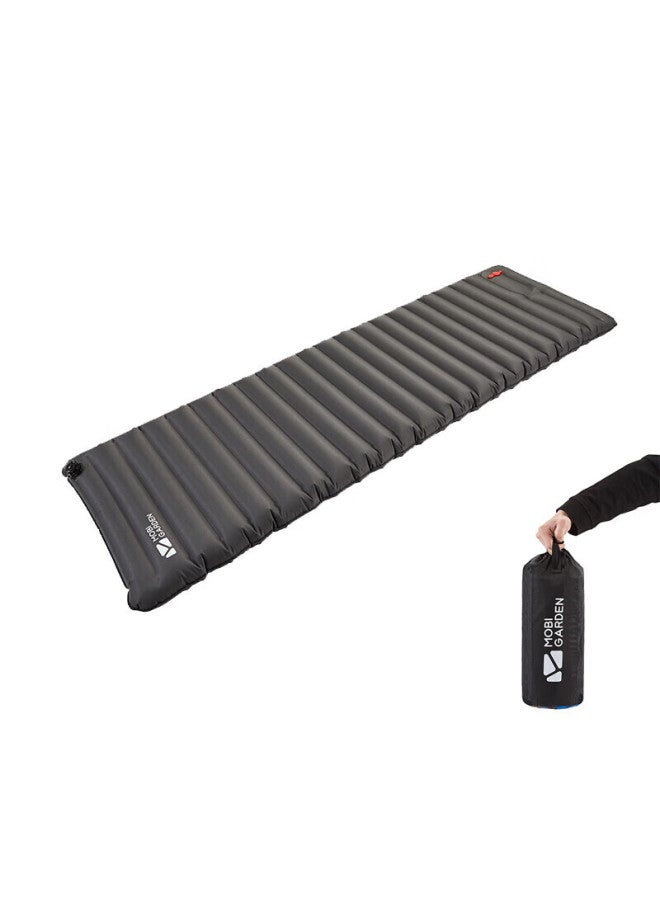 Mobigarden Moisture-proof Mat Outdoor Camping Extra Wide Thick Foldable Inflatable Single Air Mattress Nx20663004 Dark Iron Gray - Image 3