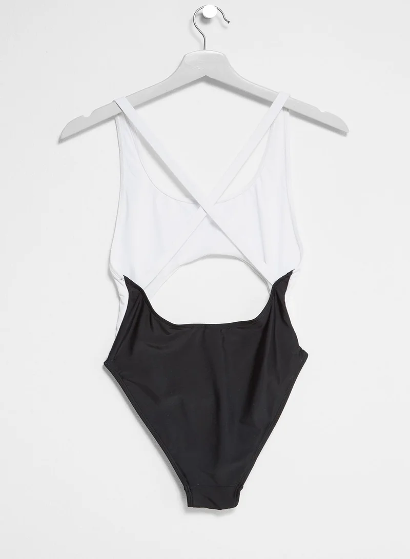 Missguided Extreme Cut Out Swimsuit