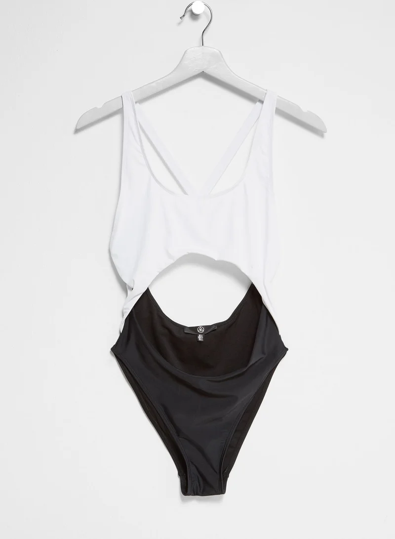 Missguided Extreme Cut Out Swimsuit