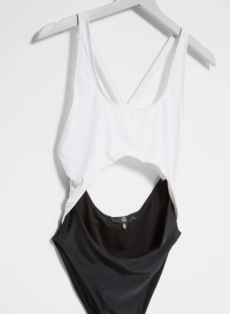 Missguided Extreme Cut Out Swimsuit