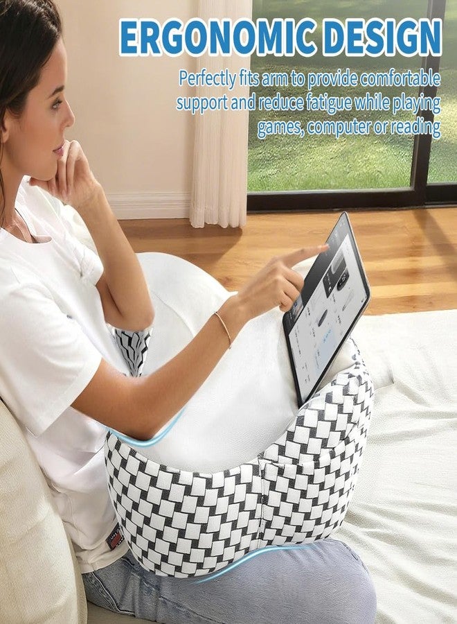 PARTNERJOY Reading Pillow, Laptop Pillow for Lap, Lap Desks for Adults Gaming, Memory Foam Lap Desks Pillow for Reading, Working, Gaming, Writing in Bed Couch Floor - Image 5