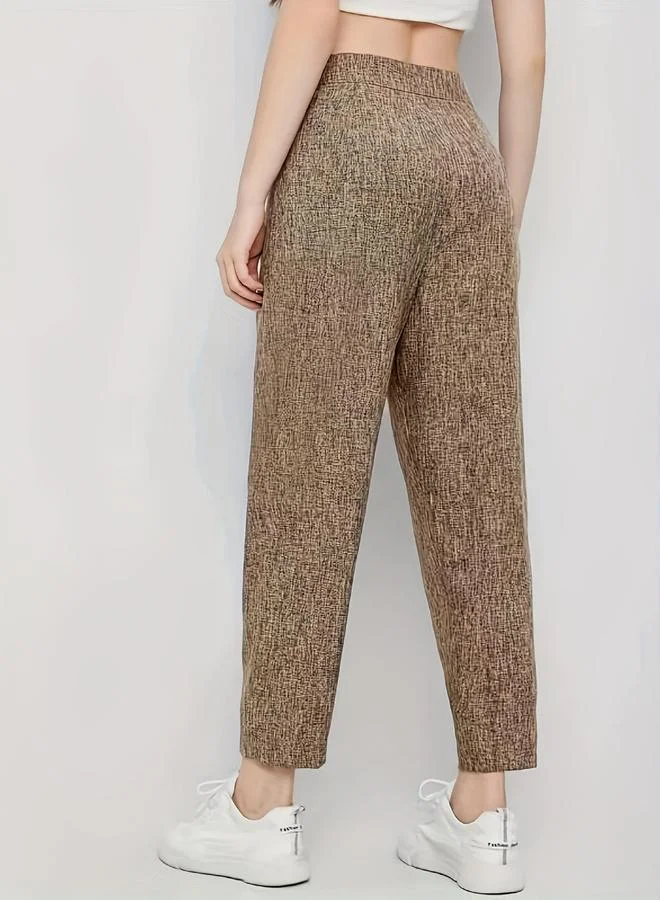 Take Two Solid High Rise Ankle Length Tapered Pants