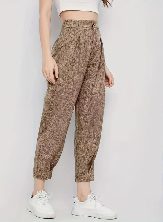 Take Two Solid High Rise Ankle Length Tapered Pants