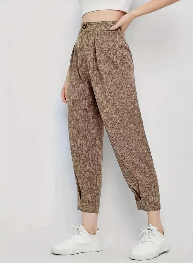 Take Two Solid High Rise Ankle Length Tapered Pants
