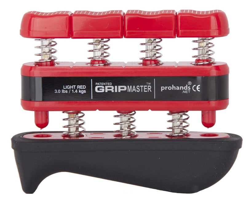 Prohands Gripmaster Rehab Hand Exerciser, Finger Exerciser (Hand Grip Strengthener), Spring-Loaded, Finger-Piston System, Added Palm Cushion, (3 lb Light Tension, Red-Gripmaster Rehab) - Image 1