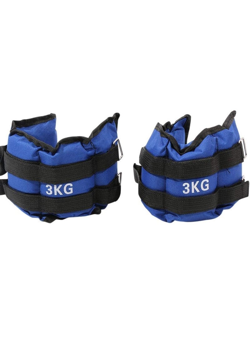 مخطوطات أوزان الكاحل قابلة للتعديل للنساء والرجال، وزن معصم الكاحل متين للأيدي أو القدمين، مقاومة للاهتراء، المشي والركض والجمباز والتمارين الرياضية المتحمسين لتدريب العضلات (3 كجم × 2 رقم) - Image 4