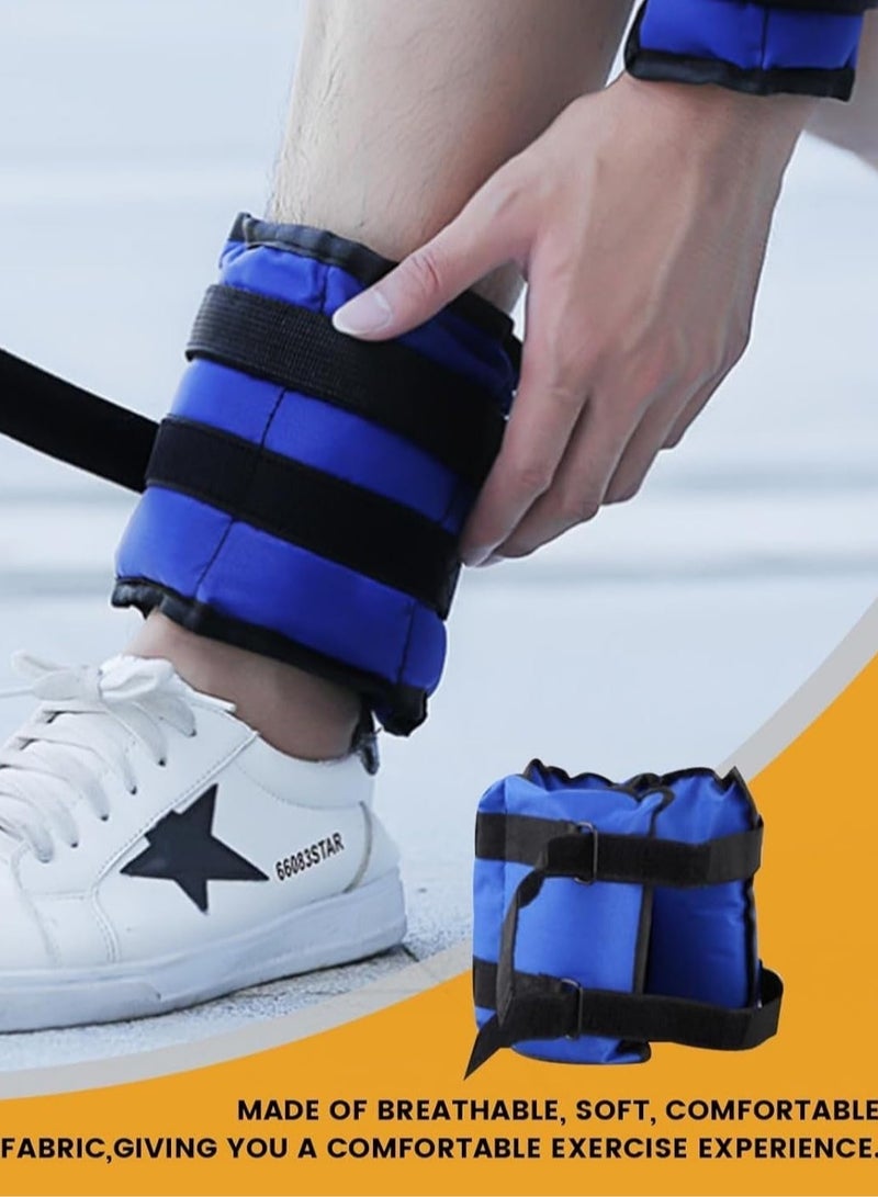 مخطوطات أوزان الكاحل قابلة للتعديل للنساء والرجال، وزن معصم الكاحل متين للأيدي أو القدمين، مقاومة للاهتراء، المشي والركض والجمباز والتمارين الرياضية المتحمسين لتدريب العضلات (3 كجم × 2 رقم) - Image 1