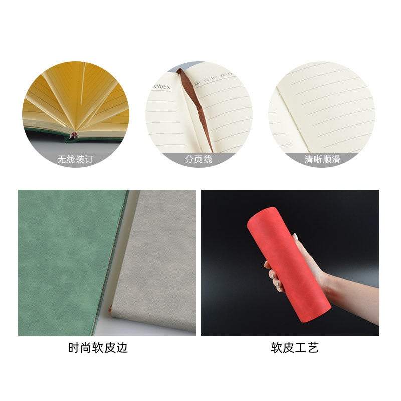 Sheepskin Notepad A5 Notebook Thickeneded Business B5 Meeting Record Book Pu Stationery Can Be Customized With Logo - Image 4