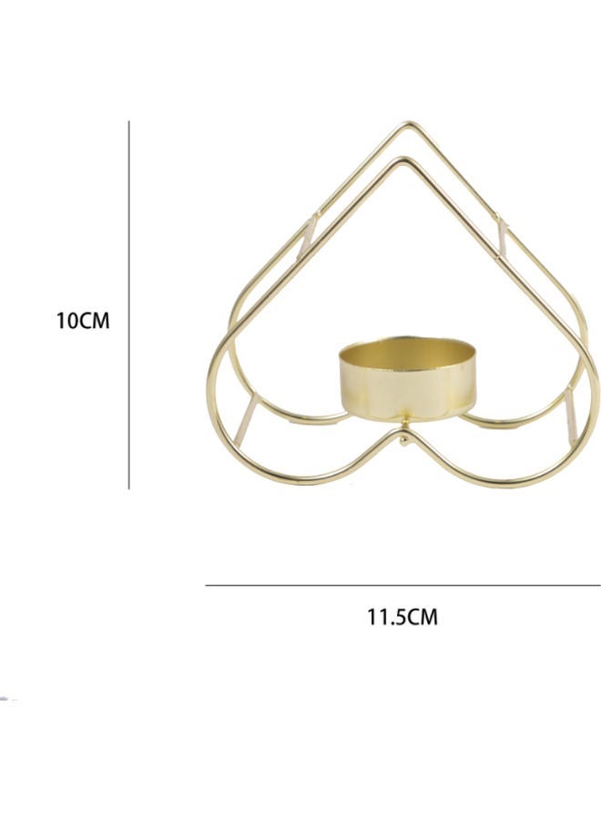 NIBEMINENT Nordic Iron Geometric Incense Candle Holder gold 10cm - Image 2