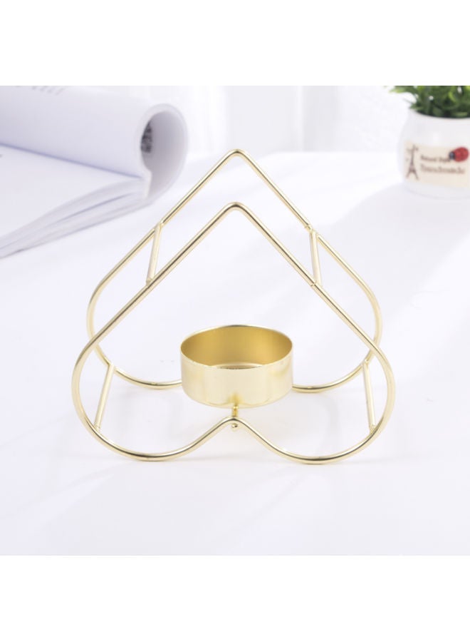 NIBEMINENT Nordic Iron Geometric Incense Candle Holder gold 10cm - Image 4