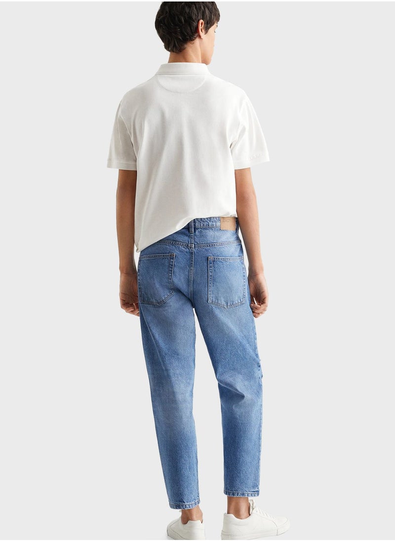 MANGO - Youth Tapered Fit Jeans - Image 1