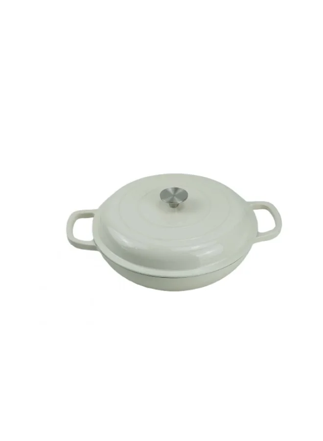 DANUBE HOME Chef's Delight Cast Iron Casserole – Heavy-Duty Pre-Seasoned Dutch Oven for Stews, Soups, Baking & Slow Cooking, Oven-Safe, Durable Cookware for Home & Professional Use -Diameter 31Cm , 3.3L