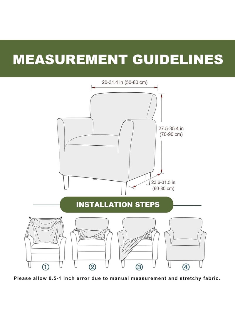 general Banquet armchair Sliding cover Stretch chair cover 1 piece armchair sofa cover Soft armchair cover Detachable and washable single sofa cover Living room furniture protector - Image 2