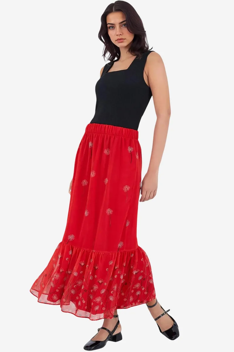 Big Dart BDART Floral Print Maxi Skirt