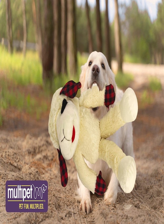 Multipet Holiday Lamb Chop Dog Toy Plush Plaid 20" | Plush Pet Dog Toy Squeaker | Lambchop Gingham Red/Black | 20 Inches | Officially Licensed - Image 5