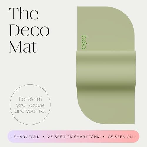 Bala Deco Yoga Mat for Home Gym, 5mm (Sage) - Non Slip Exercise Mat for Home Workout, Stretching, Pilates, Aerobics & Floor & Fitness Work Out - Outdoor or Indoor Exercise Equipment - Image 2