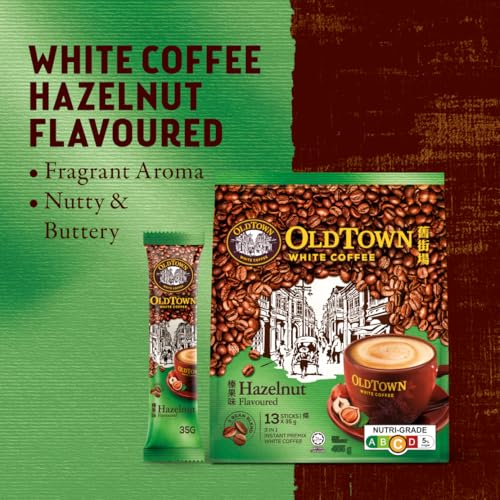 OldTown Old Town White Coffee Hazelnut 3 in 1 Instant Premix White Coffee 15 Stick ( 15 X 38g ), Packet 570g - Image 3