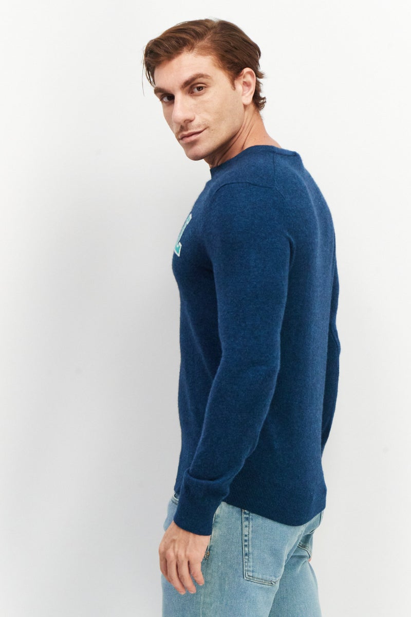 Celio سويت شيرتات بأكمام طويلة وياقة دائرية للرجال، أزرق مائل إلى الأخضر - Image 4