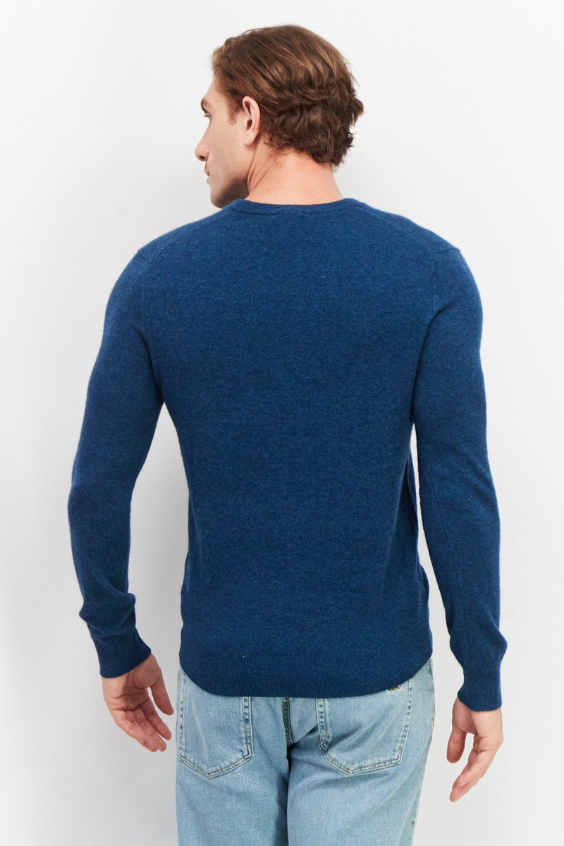 Celio سويت شيرتات بأكمام طويلة وياقة دائرية للرجال، أزرق مائل إلى الأخضر - Image 3