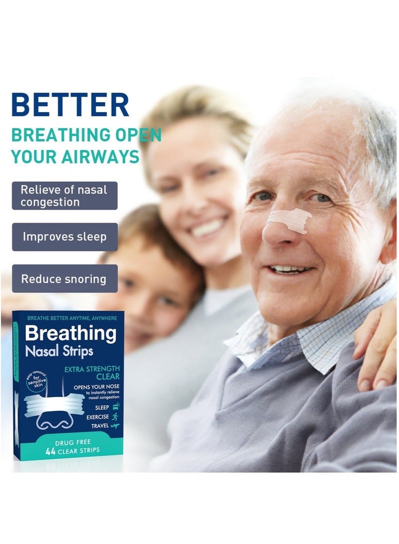 Breathe Right Anti-snoring Breathing Nasal Strip Starter Kit (44 Count) - Boost Oxygen , Reduce Snoring, Improve Sleep Quality - Sweat Resistant, Skin Safe Nasal Strips - Image 5