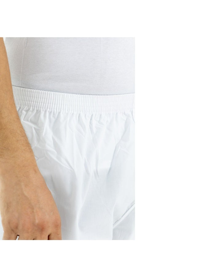 Lebbson Men's White Long Underwear with Seat(35% Cotton, 65% Polyester) 3PC - Image 3