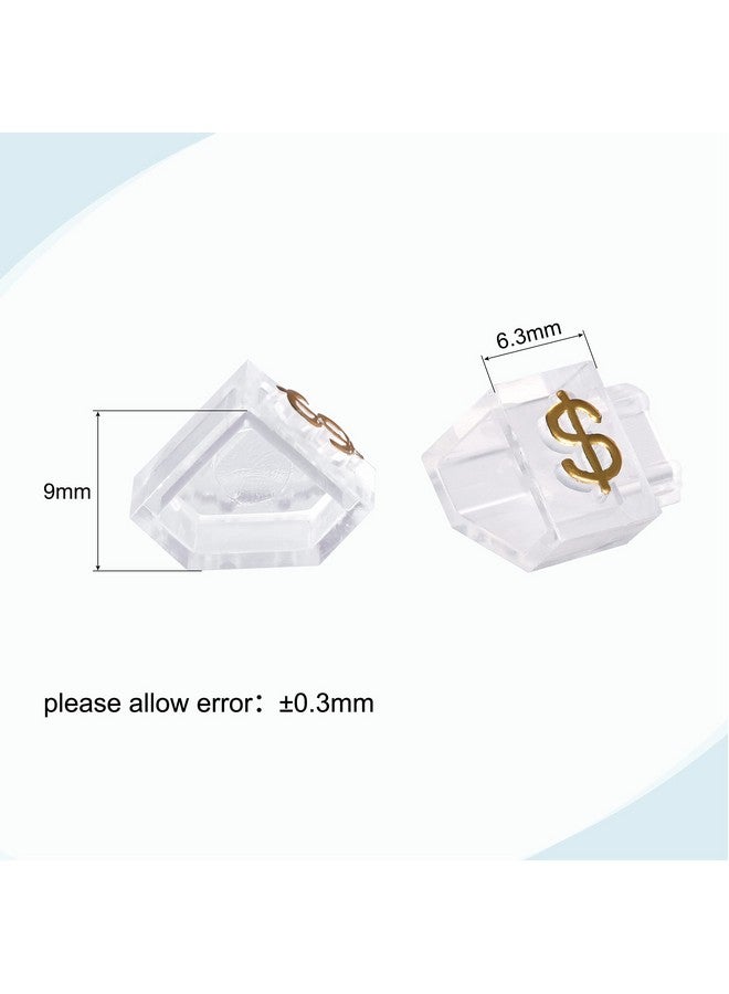 MECCANIXITY Adjustable Removable Mini Cube Price Tag Display Number Letter Price Label Stand Block Kit For Shop Counter Gold On Clear,6.3X9Mm,14 Sets - Image 3