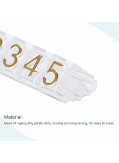 MECCANIXITY Adjustable Removable Mini Cube Price Tag Display Number Letter Price Label Stand Block Kit For Shop Counter Gold On Clear,6.3X9Mm,14 Sets  - Image 4