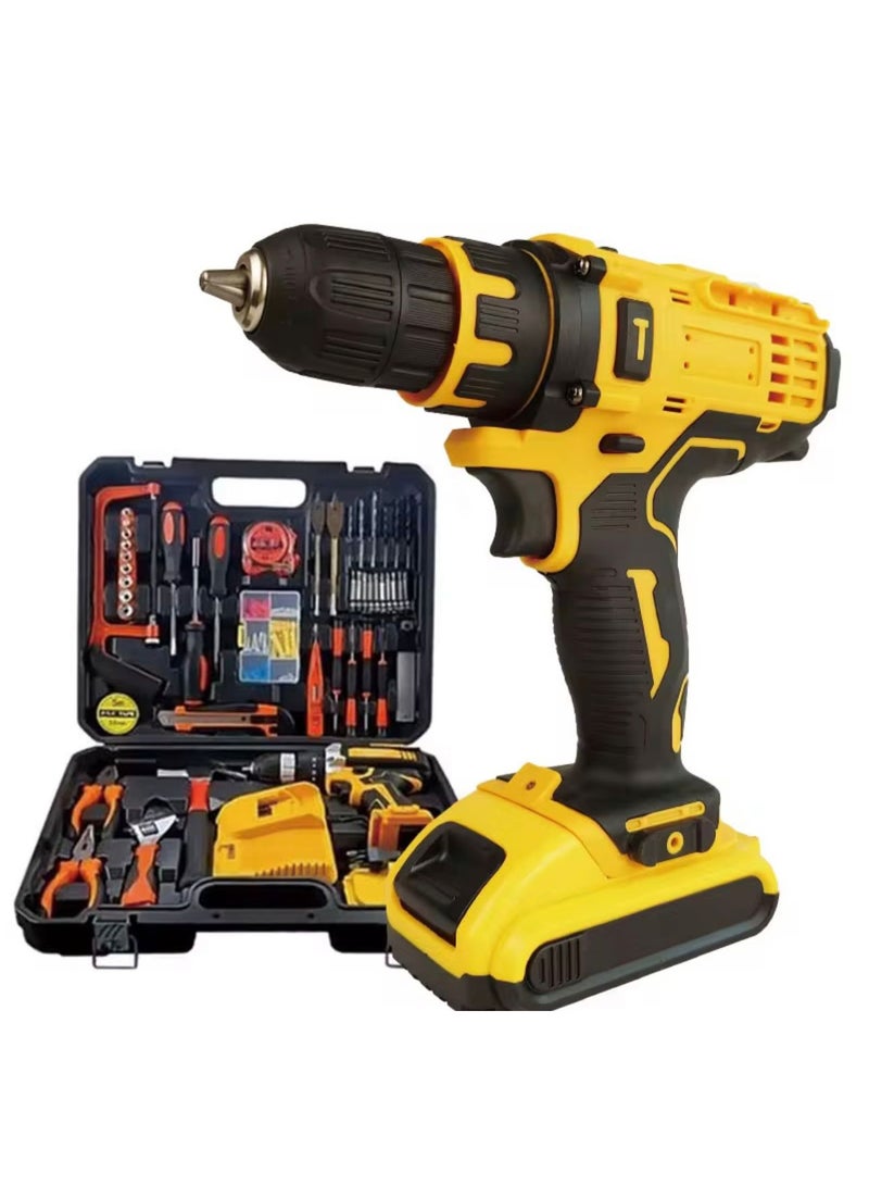 BlueFire 28V MAX Cordless Electric Drill Tool Set – Complete Professional Power Tool Kit with 2 Rechargeable Batteries, Fast Charger, High-Torque 18–35Nm Drill, Hammer, Pliers, Screwdrivers, Drill Bits, Measuring Tape and Accessories – Portable Durable Carry Case for Home Repair, Woodworking, Metal Work and Construction Projects - Image 2